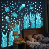 DECOWALL Glow in The Dark Under The Sea Wall Stickers (GDS4-7001)
