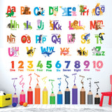 Alphabet, Numbers and Colouring Pencils Wall Stickers