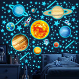 DECOWALL Glow-in-the-Dark Solar System Wall Stickers – (GDS8-8098)