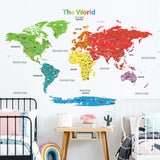 Landmark World Map Wall Stickers