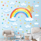 Rainbow, Sun, Clouds and Stars Wall Stickers