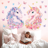 Two Large Size Unicorns Wall Stickers