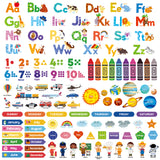 DECOWALL Alphabet Numbers and Learning Wall Stickers (DS12-8100)