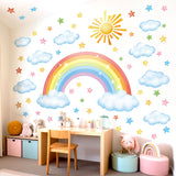 Rainbow, Sun, Clouds and Stars Wall Stickers