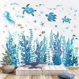 Seaweed and Sea creatures Wall Stickers