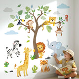 Jungle Animals Tree Wall Stickers (SG2-2418)