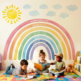 Extra Large Rainbow Wall Stickers – Positive Affirmation Quotes Wall Decals (FH4-2524)