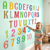 Uppercase Alphabet and Numbers Wall Stickers