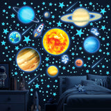 DECOWALL Glow-in-the-Dark Solar System Wall Stickers – (GDS8-8098)