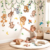 Climbing Jungle Animals Wall Stickers (SG2-2419)