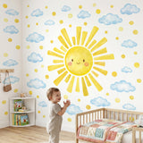 DECOWALL Sun and Cloud Wall Stickers (SG4-2610)