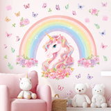 Large Rainbow and Unicorn Wall Stickers