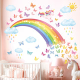 Rainbow And Unicorn Wall Stickers