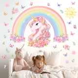 Large Rainbow and Unicorn Wall Stickers