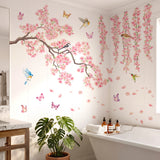 Cherry Blossom Branches, Birds and Butterflies Wall Stickers