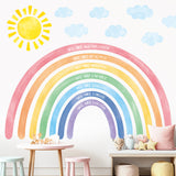 Extra Large Rainbow Wall Stickers – Positive Affirmation Quotes Wall Decals (FH4-2524)