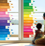 Coloured Pencil Crayons Window Clings Stickers