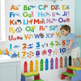 Sea Animals Alphabet Numbers Colour Wall Stickers (DS9-8093)
