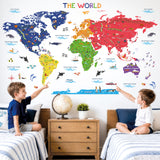 The Large World Map Wall Stickers
