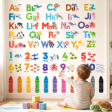 Sea Animals Alphabet Numbers Colour Wall Stickers (DS9-8093)
