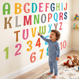 Uppercase Alphabet and Numbers Wall Stickers