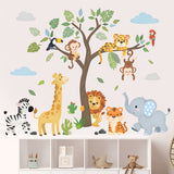 Safari animals and Trees Wall Stickers