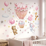 Animals Hot Air Balloon Wall Stickers (SG2-2408)