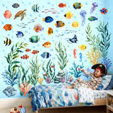DECOWALL Tropical Fish Coral Ocean Nursery Wall Stickers (SG3-2614)