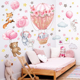 Animal, Hot air balloon, Balloons Wall Stickers