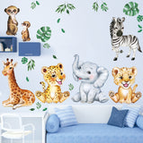 Baby Jungle Animals Wall Stickers