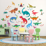 Colourful Dinosaurs Wall Stickers