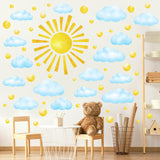 Cloud, Sun and Dot Wall Stickers