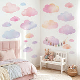 DECOWALL Pastel Cloud Wall Stickers (DS9-8099)