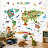 Dinosaur World Map Wall Stickers (SG2-2312)