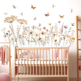 Boho Wild Flower Wall Stickers