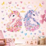 Two Large Size Unicorns Wall Stickers