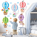 Animals in Hot Air Balloons Wall Stickers