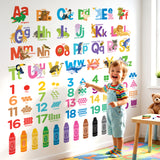 Alphabet Numbers Crayon Wall Stickers