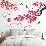 Ink-and-wash painting of flowers Wall Stickers