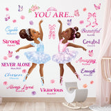 Black Girl Ballerina Wall Stickers