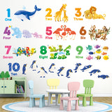 Numbers and Animals Wall Stickers