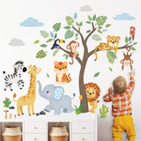 Safari animals and Trees Wall Stickers