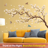 White Cherry Blossom Tree Wall Stickers (SG4-2317)