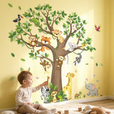 Large Tree Jungle Animals Wall Stickers (SG4-2504)