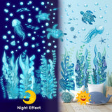 DECOWALL Glow in The Dark Under The Sea Wall Stickers (GDS4-7001)