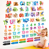 Alphabet Numbers Crayon Wall Stickers
