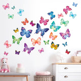 30 Vibrant Butterflies Wall Stickers