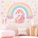 Large Rainbow and Unicorn Wall Stickers