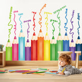 Educational Pencil Crayons Wall Stickers