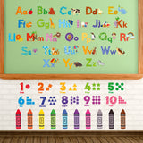 Animal Alphabet Numbers Colour Wall Stickers (DS8-8044)
